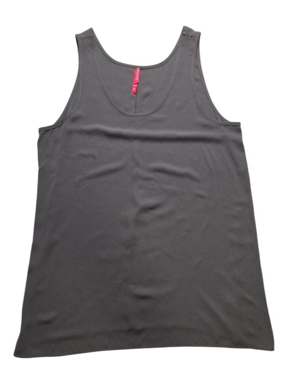 Spanx Gray Sleeveless Tunic Tank Top Scoop Neck Longline Stretch Women’s M